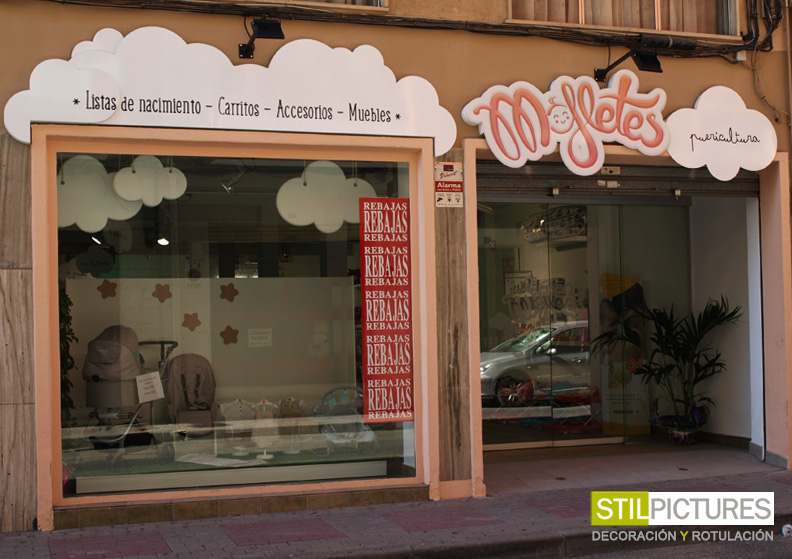 Rotulo corpóreo tienda bebes